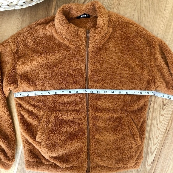 NEW TEDDY SWEATER WITH  ZIPPER CAMEL - XS - Picture 6 of 9